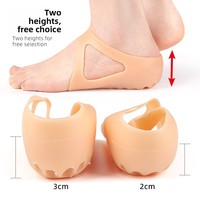 Inserts pour augmenter la taille, chaussettes demi-talon, protecteur de talon, respirant, adapté aux hommes et aux femmes