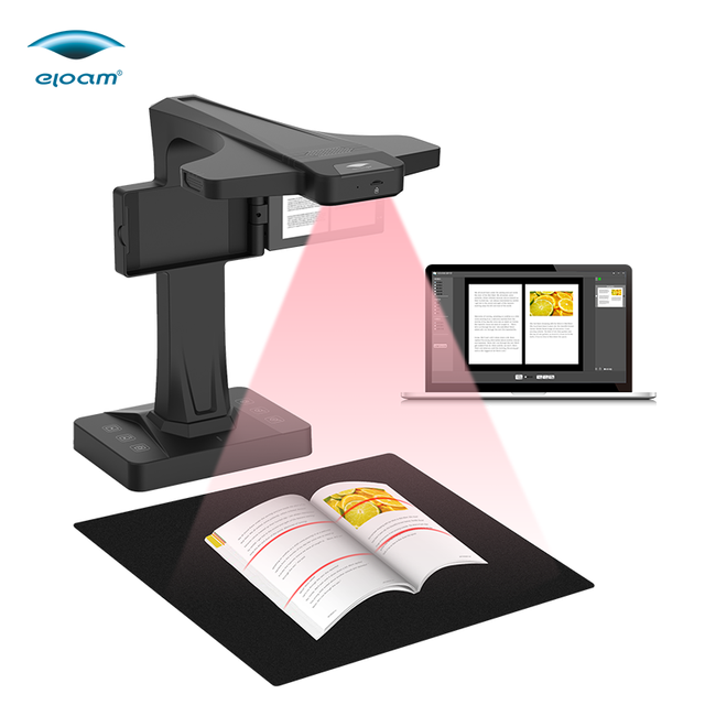 ELOAM BS2000P 25MP A3 Size Book Scanner USB High Speed Portable Library Document Scanner in Stock