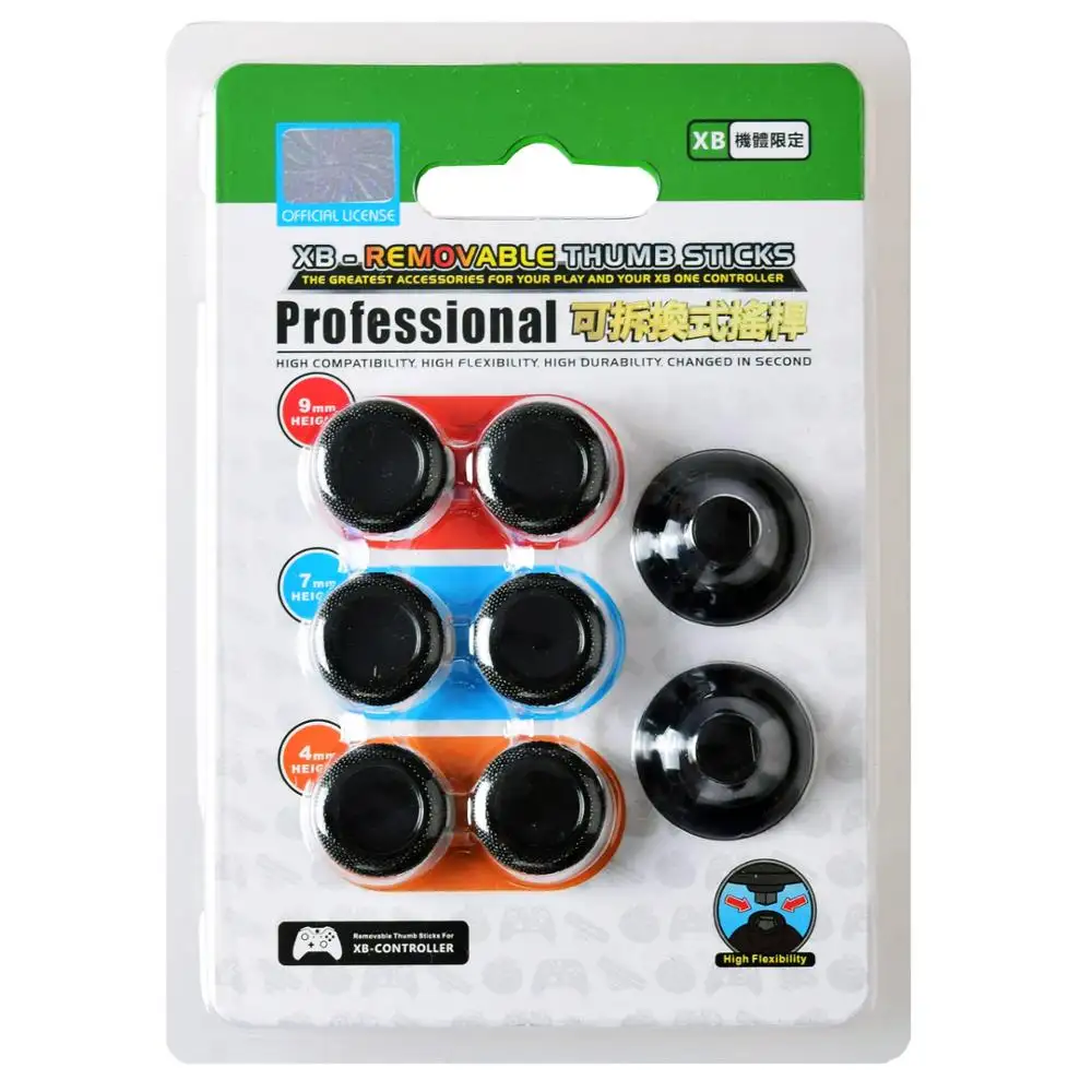 8 trong 1 Có Thể Tháo Rời Đầu Thanh Ngón Tay Cái Gậy Thumbstick Joystick Cap Nút Kit Set cho Xbox Một Bộ Điều Khiển Gamepad