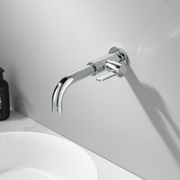Robinet de lavabo monocommande en cuivre pur, type à clé, extensible, pour hôtels, complexes hôteliers, balcons, buanderies, design rotatif
