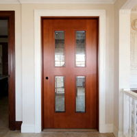 Porte d'entrée en bois massif de haute qualité personnalisée XIYATECH, design français, portes en bois avec panneaux de verre, portes pour l'intérieur de la maison
