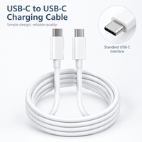 Câble de charge rapide USB C vers USB C 20W PD, câble de données 3A, conducteur en cuivre pur, câble blindé, 1M 2M pour téléphones mobiles Android