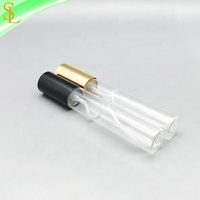Botol Semprot Parfum Mini Portabel Isi Ulang 10ml, Kaca Bening Bulat Berembun, Pompa Semprot, Botol Semprot Perjalanan, Kosmetik, Sablon