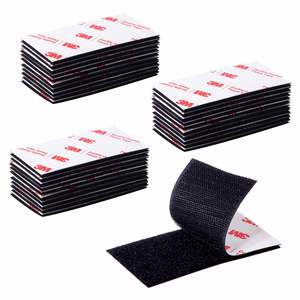 Black Hook and Loop Double Sided Tape Interlocking Tape Sewing Fasteners for Window Fixing, Photo Frames, <b>Carpets</b>, Car and DIY - Product Image 1