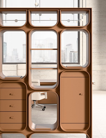 Étagère Modulaire Premium en Cuir, Bibliothèque Autoportante Grande Capacité, Meuble de Rangement Ouvert pour Maison, Villa, Salon