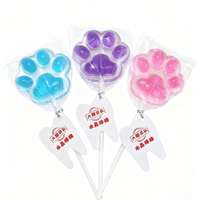 Vente en gros d'usine - Sucettes plates en cristal de 20g, formes de dessins animés assorties, bonbons durs sans sucre