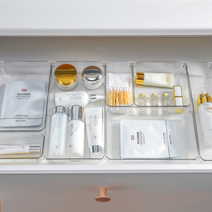 مقسم أدراج فضي خالي من BPA شفاف ، علبة أواني شفافة لشوك وأدوات سكاكين - Product Image 4