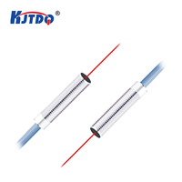 Capteur photoélectrique laser KJT de bonne qualité M18 NPN PNP NO NC à faisceau traversant, réflexion, distance de 30 m, interrupteur avec câble PVC de 2 m