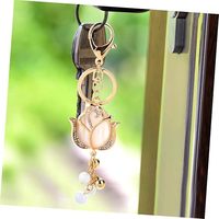 Porte-clés pendentif fleur de tulipe pour homme, breloque élégante pour sac à main, accessoires pour clés de voiture, portefeuilles et sacs à dos