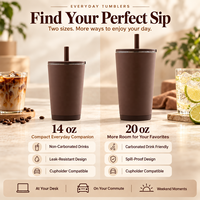 Tumbler Vakum Isolasi Tiga Lapis Kustomisasi Terlaris Dengan Sedotan Silikon Fleksibel Anti Tumpah, Cangkir Perjalanan Stainless Steel