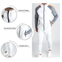 Logo personnalisé haute qualité hommes Zip 2 pièces ensemble course vêtements d'entraînement Slim Fit sport costume survêtement survêtement football survêtements