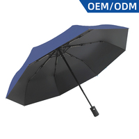 Parapluie semi-automatique de style classique à 8 baleines de 21 pouces avec logo imprimé et impression numérique, parapluie cadeau pour employés