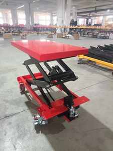 350kg 500kg 1000kg mesa elevadora <span class=keywords><strong>manual</strong></span> personalizada mesa elevadora de tijera hidráulica <span class=keywords><strong>manual</strong></span> con ruedas - Product Image 2