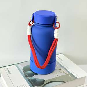 Wholesale Stainless Steel 304 Eco-Friendly Insulated Vacuum Flask <b>Matte</b> <b>Rubber</b> Powder Coated Portable Fancy Flask Mug 12-24 - Product Image 4