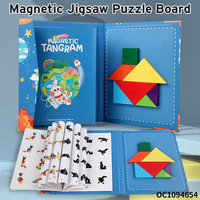 Puzzle Geometri Tangram Anak-anak, Blok Bangunan Bentuk Kreatif 3D, Mainan Edukatif Prasekolah dan Aktivitas untuk Belajar