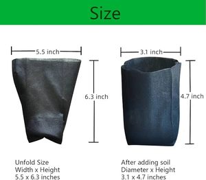 Grs thoáng khí và cấy ghép PP không dệt bảo vệ túi màu đen cho trái cây vườn ươm trên bán 100 cái/túi - Product Image 3