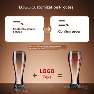 Jarra de Cerveza de Vidrio Artesanal al por Mayor, Gran Capacidad, Diseño Minimalista con Logotipo, Estilo Moderno, Vaso para Jugo - Product Image 3