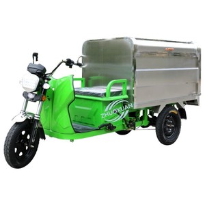 Tricycle électrique municipal pour l'assainissement environnemental, camion à ordures en acier inoxydable 500L, carrosserie ouverte, autonomie 50-70 km, certifié CE - Product Image 6