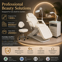 Lit de massage chauffant réglable de luxe pour soins cosmétiques, ergonomique, en mousse à mémoire de forme, équipement professionnel pour salon, lit de clinique de beauté