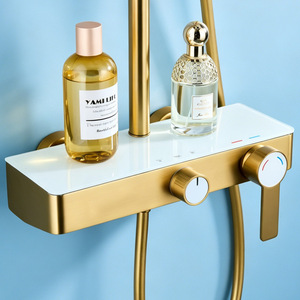 Diron Shower Set <b>Round</b> <b>Brushed</b> Gold Stainless Steel 0.8mpa Corrosion Prevention Bathroom Toilet - Product Image 2