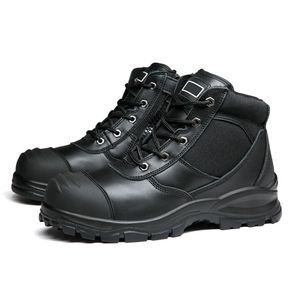 Botas de Seguridad con Puntera de Acero Estándar SBP, de Cuero Corregido Negro de Primera Capa - Product Image 5