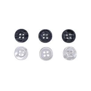 כפתור חולצה לבן שחור 2 חורים 4 חורי 16l 18l 20l 24l 32l לסביבה ידידותית למיחזור boto - Product Image 3