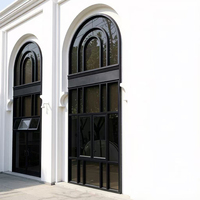 Fenêtre battante professionnelle IBY en alliage d'aluminium français avec moustiquaire en acier inoxydable, isolation thermique, certifiée Energy Star pour l'extérieur