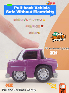 City Comprehensive Series 6 uds vibrante PVC Diecast Car Toys Pull Back Friction divertidos regalos interactivos para niños Flea Market Car - Product Image 6