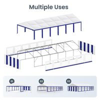 Tente quatre saisons MEISU PF001 grande, transparente, en PVC imperméable, en alliage d'aluminium, coupe-vent, ignifuge et résistante aux UV, best-seller
