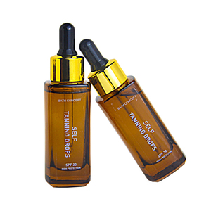 <span class=keywords><strong>Aceite</strong></span> <span class=keywords><strong>Bronceador</strong></span> Corporal Vegano Natural con Brillo en Botella Negra, SPF30, Marca Privada OEM Bath Concept - Product Image 1