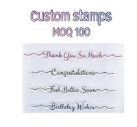 MOQ100 Décoration personnalisée pour le scrapbooking DIY, tampons en acrylique transparents pour la création de cartes