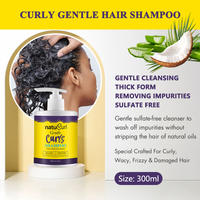 Kit Crème Coiffante et Soin Cheveux Crépus Afro Type 4C, Sans Sulfate, à l'Huile de Ricin Nourrissante, Shampoing pour Cheveux Bouclés Femme Noire