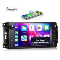 Lecteur MP5 pour voiture Podofo 7 pouces pour Chrysler/Dodge/Jeep Wrangler Cherokee Compass, CarPlay sans fil et Android Auto, fabricant OEM