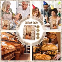 Sacs d'emballage pour pain au levain en papier kraft biodégradable, écologiques, durables, faits à la main, avec fenêtre et étiquette, résistants à l'humidité et à la chaleur