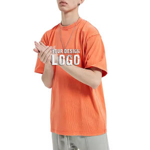 T-shirt pour homme décontracté d'été à manches courtes, vintage, ample, logo personnalisé, flocon de neige frit, batik, lavé, surdimensionné - Product Image 3