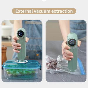 Mini-scelleuse sous vide en gros avec sacs de conservation alimentaire secs et humides portables sans fil rechargeables par USB et pompe pour un rangement compact - Product Image 6
