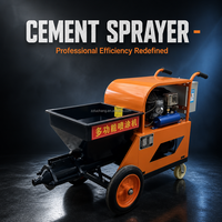 Petite machine de construction, équipement de projection de ciment mural, pulvérisateur de ciment portable à vis, machine de projection de mortier motorisée