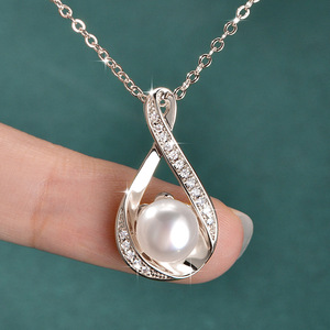 best selling freshwater pearl Pendant necklace Copper 14K Gold Filled with Micro Pave Zircon Designer Jewelry For Women - Product Image 3