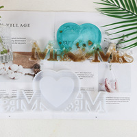 INTODIY Mr & Miss Love série Saint Valentin Stéréo Cadre Photo Moule En Silicone Grand Amour Petit Amour Décoration De La Maison Moule En Silicone