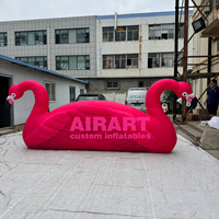 Cabine gonflable portative de DJ de flamant rose pour la décoration d'étape de musique
