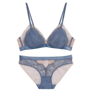 Pháp Sexy Ren Đồ Lót Phụ Nữ dây miễn phí Áo ngực mỏng cotton tam giác cup đẩy lên áo ngực đặt đồ lót - Product Image 4