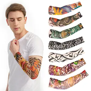 Venta al por mayor caliente de verano al aire libre de protección solar transpirable Tatoo manga a prueba de UV personalizado Tatoo mangas del brazo