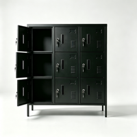 Armoire de rangement moderne en acier avec serrures à clé multi-portes pour le rangement personnel des employés, la maison, le bureau, la salle de sport et l'école