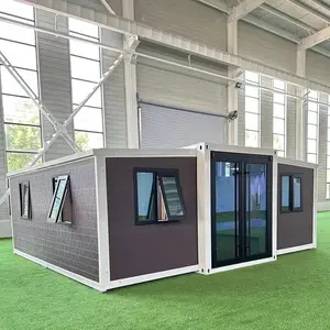 Lüks 2 yatak odası için uzatılabilir yurt 30ft minik ev prefabrik ev genişletilebilir prefabrik konteyner ev ofis