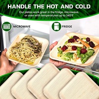 SOTON Offre Spéciale En Vrac En Gros Biodégradable Dîner Feuille De Palmier Assiettes Compostables De Mariage Jetable Feuille De Palmier Assiettes