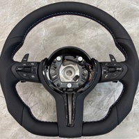 Volant sport perforé en cuir noir pour BMW E90 X1 X5 X6 M3 M5 F10 F20 F22 F23 F30 avec palettes de changement de vitesse - Vente en gros