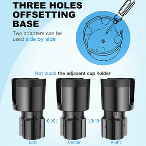 Multifunctional Car <b>Cup</b> Holder Extender <b>Large</b> Beverage Holder Front Seat ABS Material Simple Style - Product Image 5