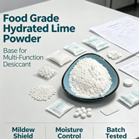 Hydroxyde de calcium de qualité alimentaire 95 % min, poudre de chaux hydratée ultra-fine 1250 mesh pour absorbant d'humidité déshydratant