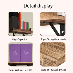 Soporte de pared para esterilla de Yoga de 5 niveles con estante de almacenamiento de metal y 3 ganchos para colgar correa de estiramiento y bandas de resistencia - Product Image 4