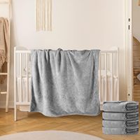 Conception populaire chaude solide couleur pure texturé flanelle hiver gaufre tissage jeter jacquard pop-corn corail bébé adulte couverture jeter